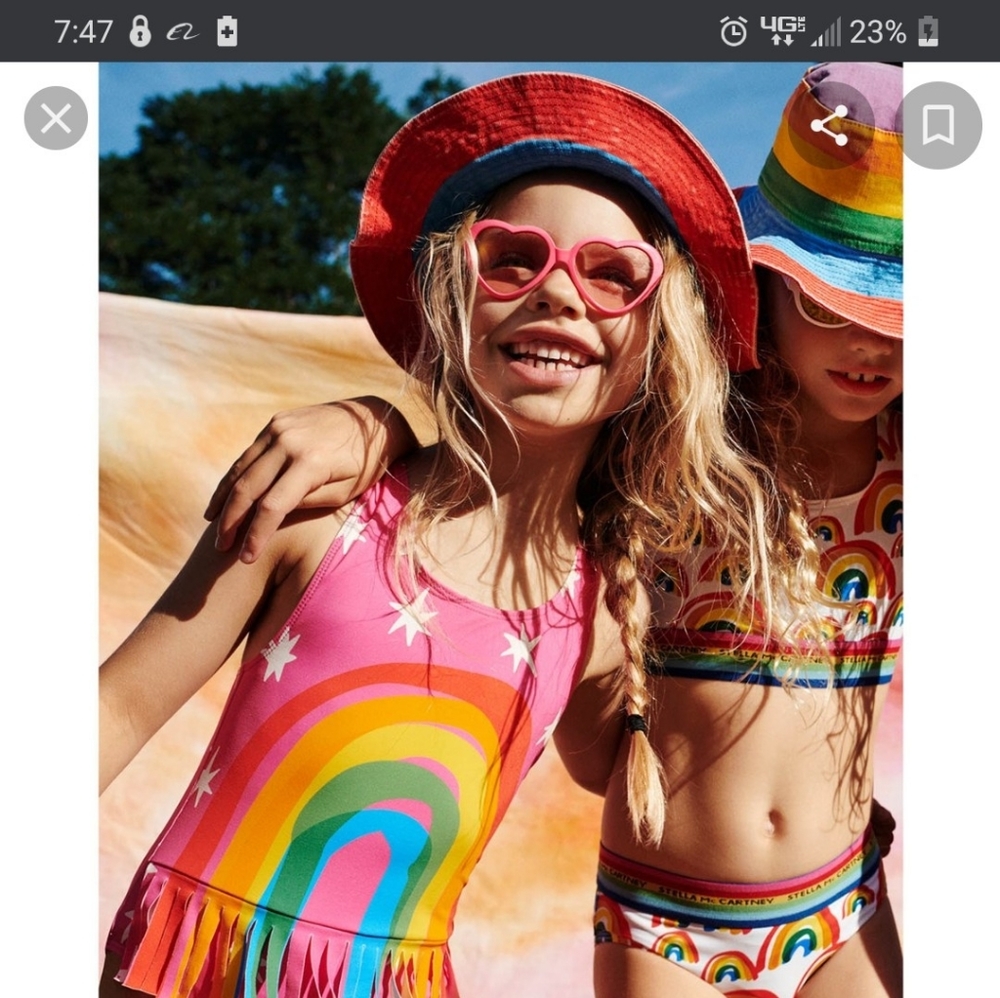 NWT RARE Stella McCartney Rainbow Fringe Swimsuit
